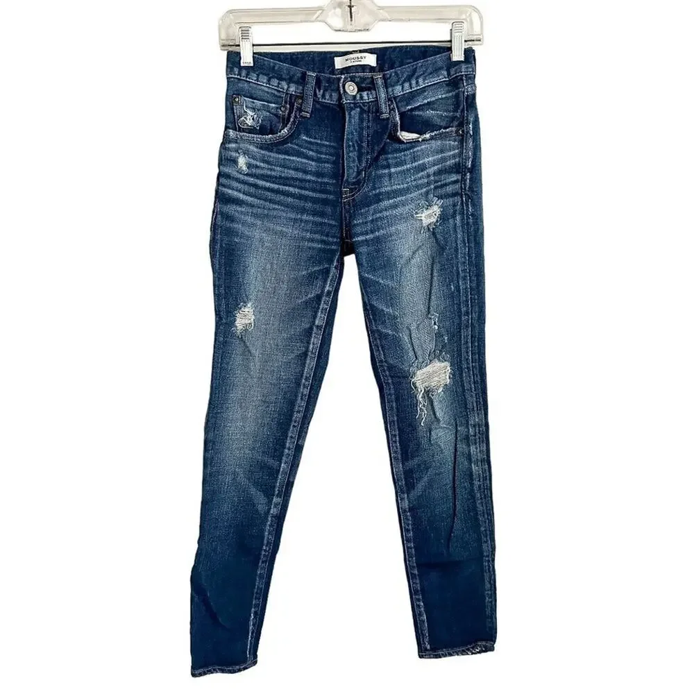 Moussy Vintage Ace Skinny Jean Dark Blue - Picture 5 of 9